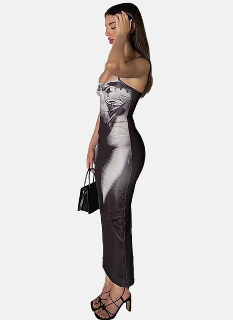 يونيكي Printed Bodycon Dress