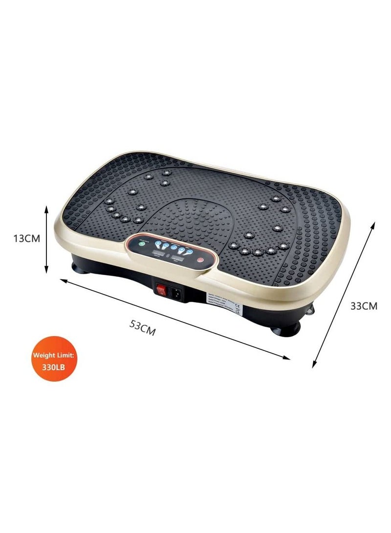 Vibration Plate Exercise Machine Home Fitness Weight Loss Equipment Massage Fitness Vibration Machine Mini Home Weight Loss Equipment (Golden) - Image 3