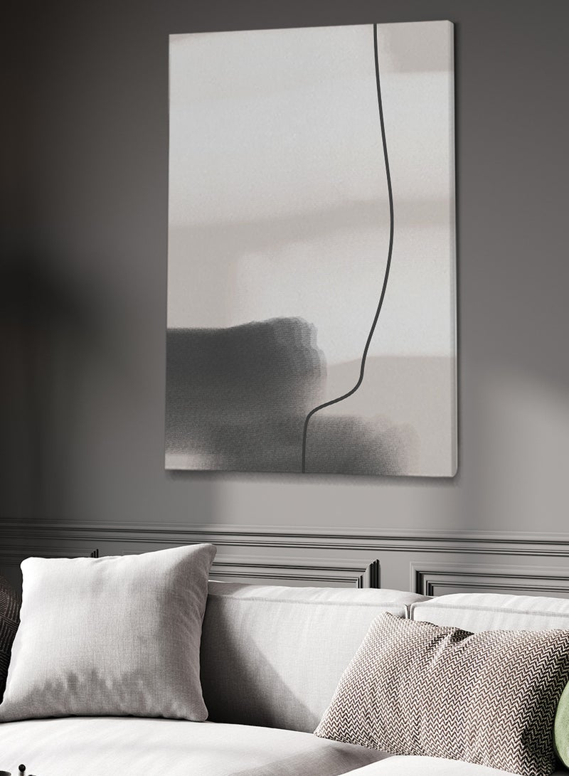 LOWHA Framed Canvas Wall Art Stretched Over Wooden Frame with Abstract Painting - Image 1