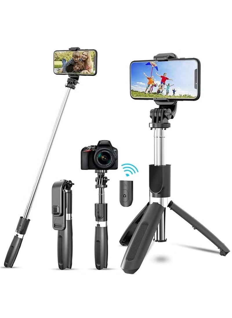 فيسوس عصا سيلفي محمولة من سبائك الألومنيوم مقاس 40 بوصة (أسود-E) - Image 1