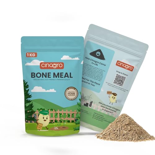 Cinagro Organic Bone Meal, 1 Kg Powder Fertilizer for Plants, Odourless, Boosts Root Growth, Flowering & Fruiting, Indoor and Outdoor Gardening - Image 1