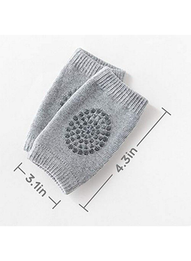 Kalevel Baby Knee Pads For Crawling Boys Girl Kalevel Baby Knee Protector Pad Anti Slip Crawling Knee Sleeve Cotton Knee Elbow Pads For Babies 0 3 Years (2 Pairs Green + Light Grey) - Image 5