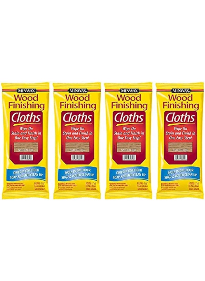 Minwax Minwax 308200000 Wood Finishing Cloths Natural Oak 4 Pack 