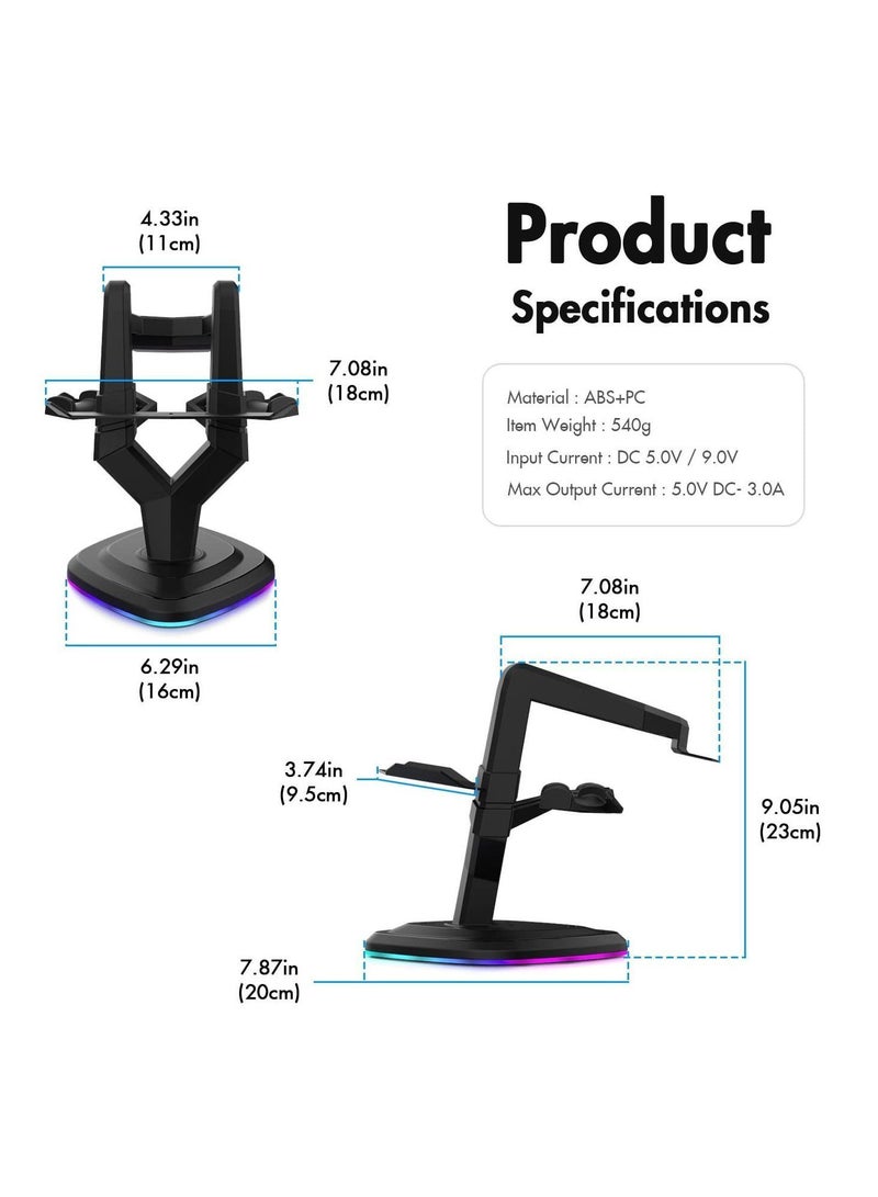 Y&D for Oculus Quest, Quest 2, Rift or S VR Headset and Touch Controllers Charging Dock Display Stand Accessories  - Image 2