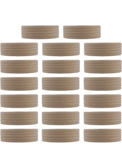 Lawie Lawie 100 Pack Bulk Super Soft Stretchy Elastic Nylon Headbands, Brown, Size Medium  - Image 1