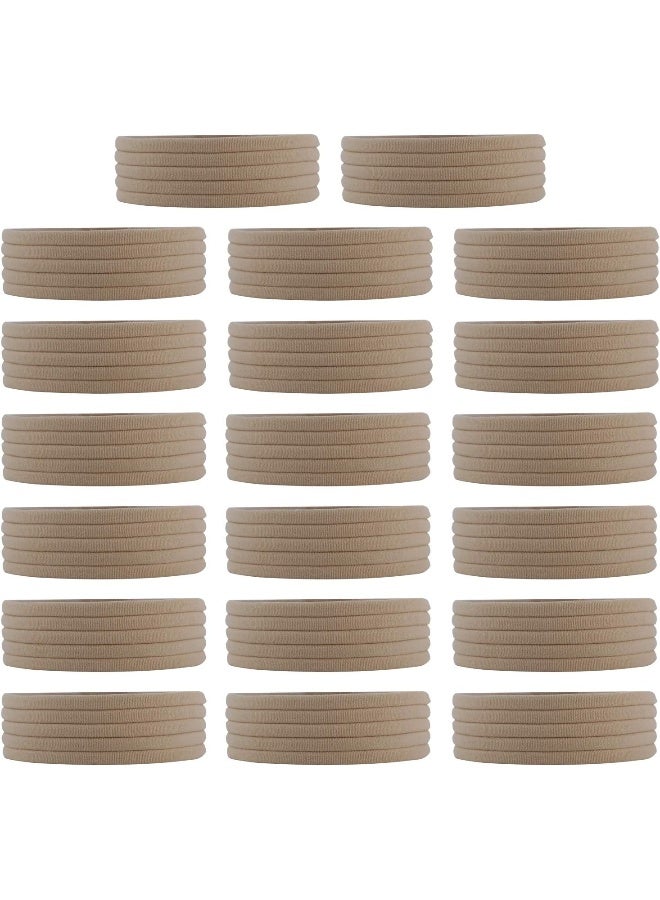 Lawie Lawie 100 Pack Bulk Super Soft Stretchy Elastic Nylon Headbands, Brown, Size Medium  - Image 1