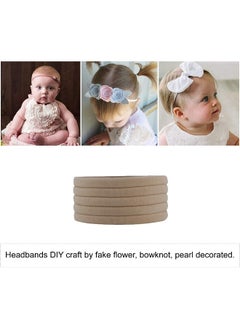 Lawie Lawie 100 Pack Bulk Super Soft Stretchy Elastic Nylon Headbands, Brown, Size Medium  - Image 3