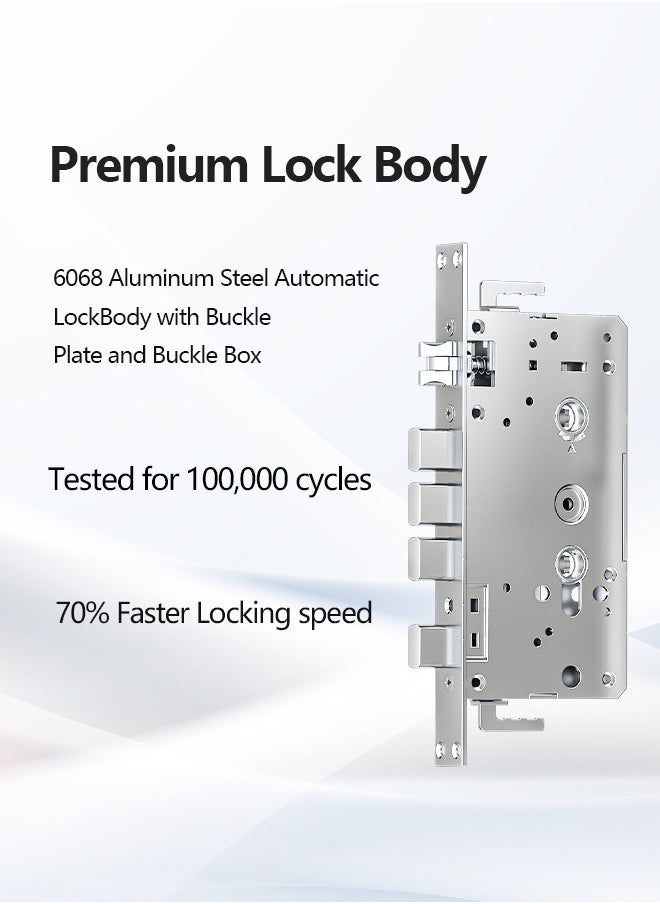 ATuMan - Smart Door with Camera,Smart Door Lock,Palm Vein unlock 3D Facial Recognition,Real-Time Monitor,Two-Way Intercom,CNC Material,Tuya WiFi APP Control,Emergency USB Power - Image 1