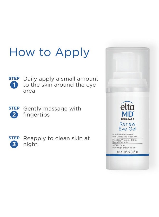 EltaMD Renew Eye Gel, Eye Serum for Dark Circles and Puffiness, Under Eye Serum, Minimizes Fine Lines and Wrinkles, 0.5 oz Pump - Image 5