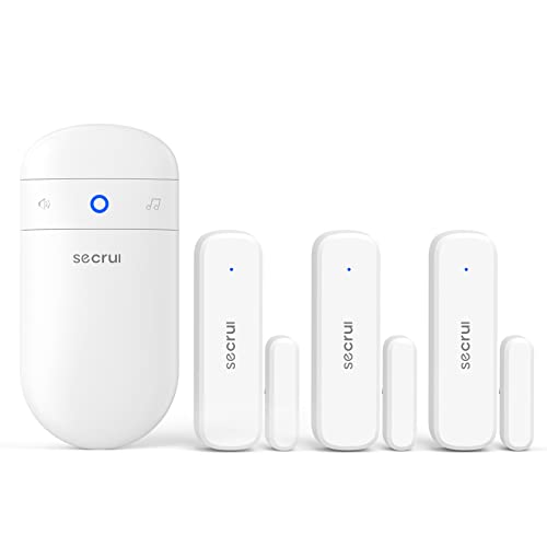 SECRUI Door Chime with Adjustable Volume –Wireless Entry Alert with 52 Chimes – 500ft Rage Door Open Sensor Alarm for Home/Business/Office/Store – Easy Installation – LED Indicators - Image 1