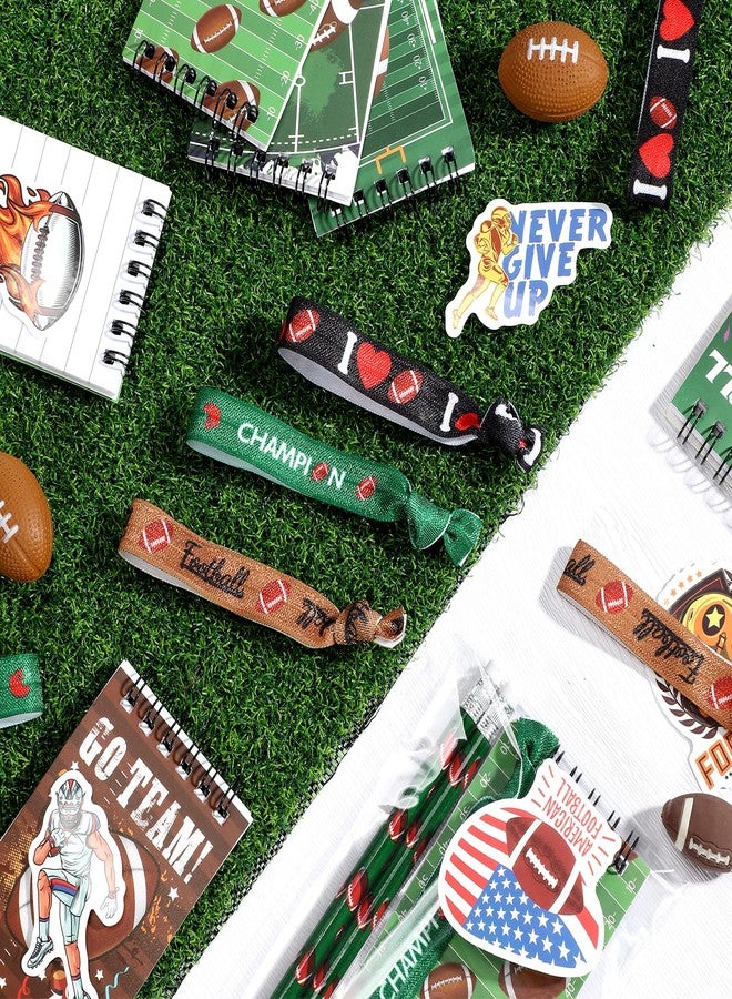 Maxdot 212 Pieces Football Party Favors Set, 24 Pencil 24 Bracelets 24 Mini Notepads 100 Stickers 40 Opp Bags for Football Party Supplies Sports Gifts School Classroom Games Rewards Supplies - Image 5