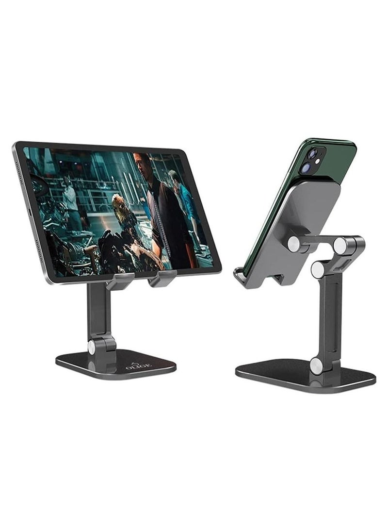 Phone Stand Adjustable Mobile Phone Holder Desktop Tablet Mount Compatible with iPhone 12/12 Pro Max 11 Pro Max XS XR, iPad Pro, Galaxy S20 Ultra S10 Plus S9 Note 10 Note 9, - Image 1