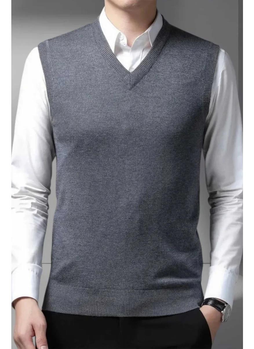 Tezzgelsin Men's V Neck Knitwear Non-Pilling Sweater Men's Slim Fit Sweater
