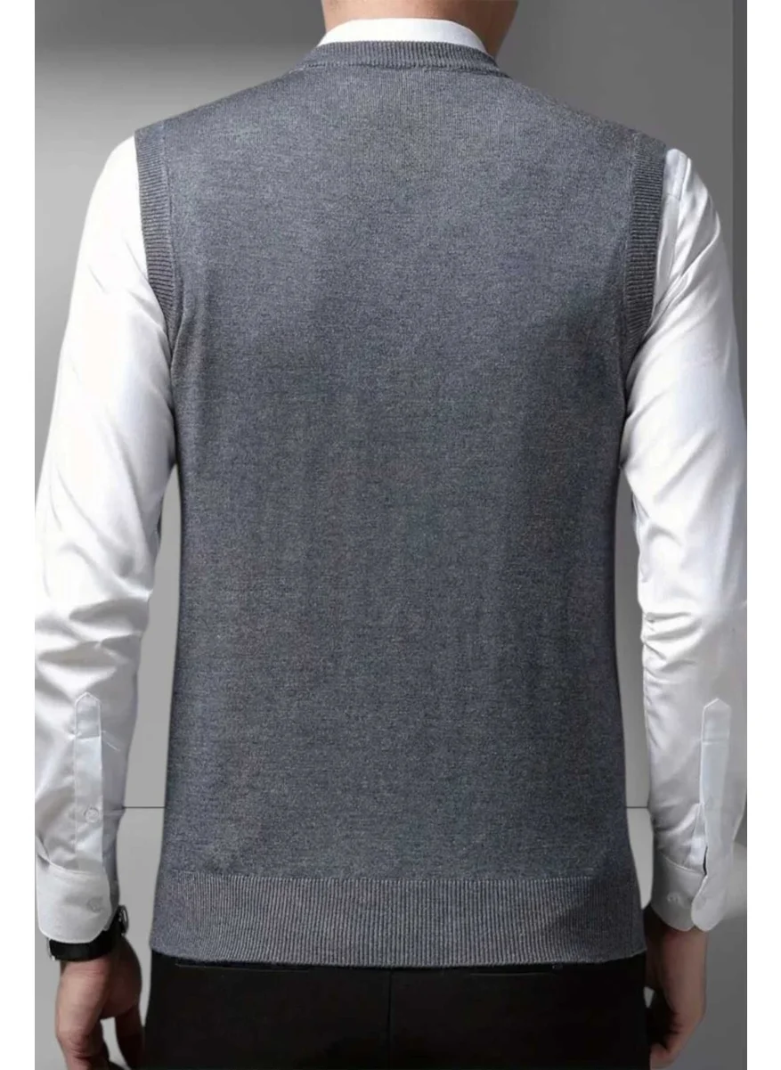 Tezzgelsin Men's V Neck Knitwear Non-Pilling Sweater Men's Slim Fit Sweater