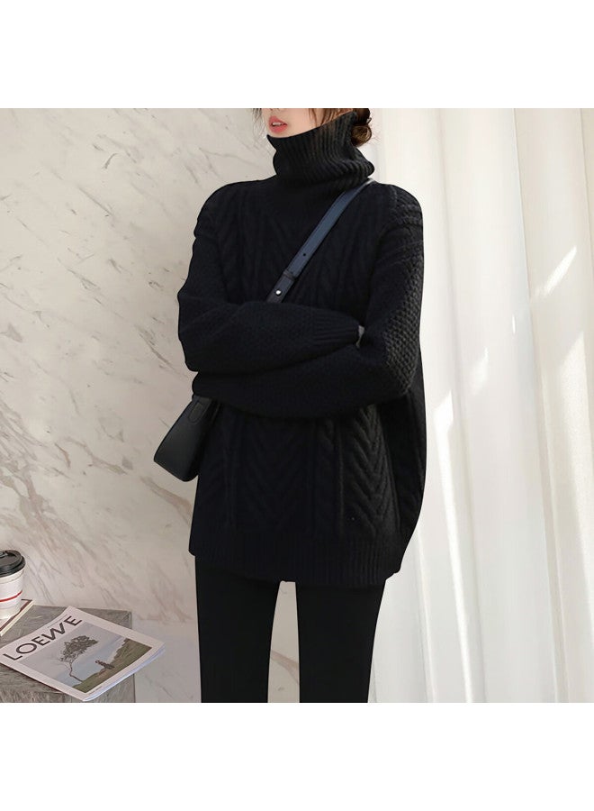 Tonlion 2025 Autumn Winter Versatile Women's Turtleneck Pullover Sweater - Image 2