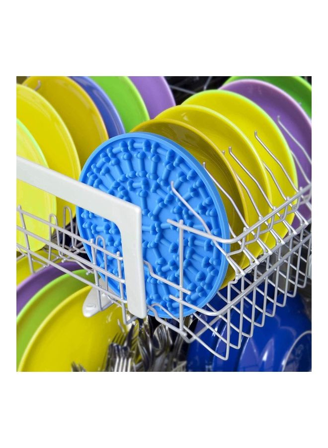 NIBEMINENT Silicone Slow Feeder Dog Treat Dispensing Mat Blue 5.90 x 5.90inch - Image 5