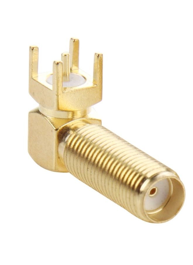 براق 10 PCS GOLD PLATED SMA الزاوية اليمنى 90 درجة لوحة PCB محول موصل مربع 4.0 مم  - Image 2