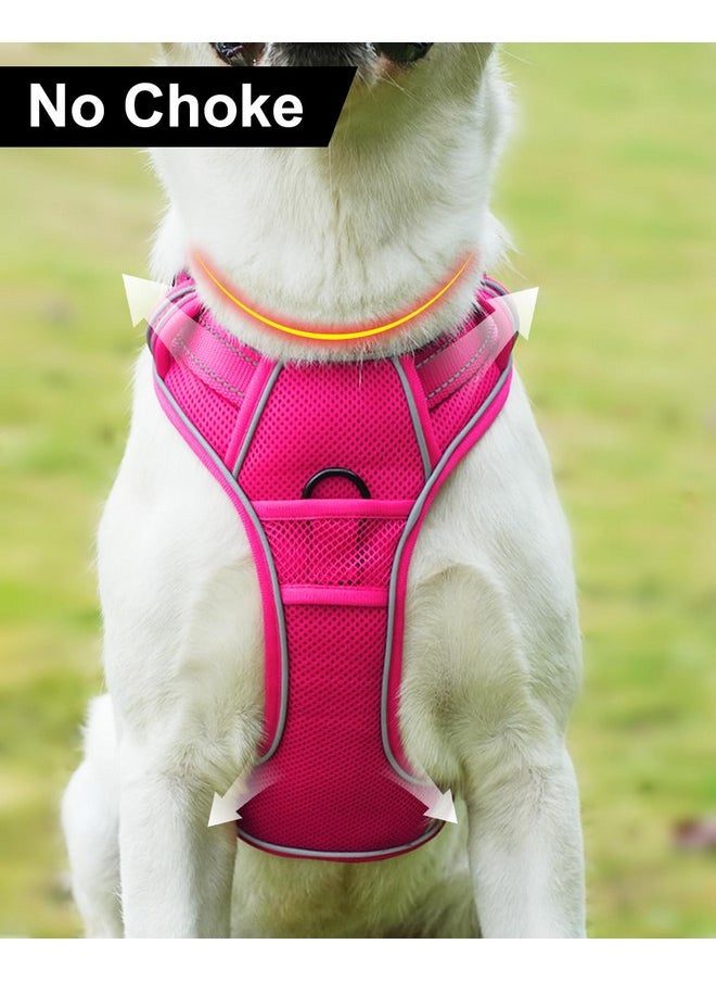 Joytale - Joytale Step-in Mesh Dog Harness, No Pull Dog Harness, Anti-Escape Dog Reflective Harness, Adjustable Soft Breathable Padded Pet Vest for Everyday Walking and Training for Small Dogs, Hotpink,S - Image 1