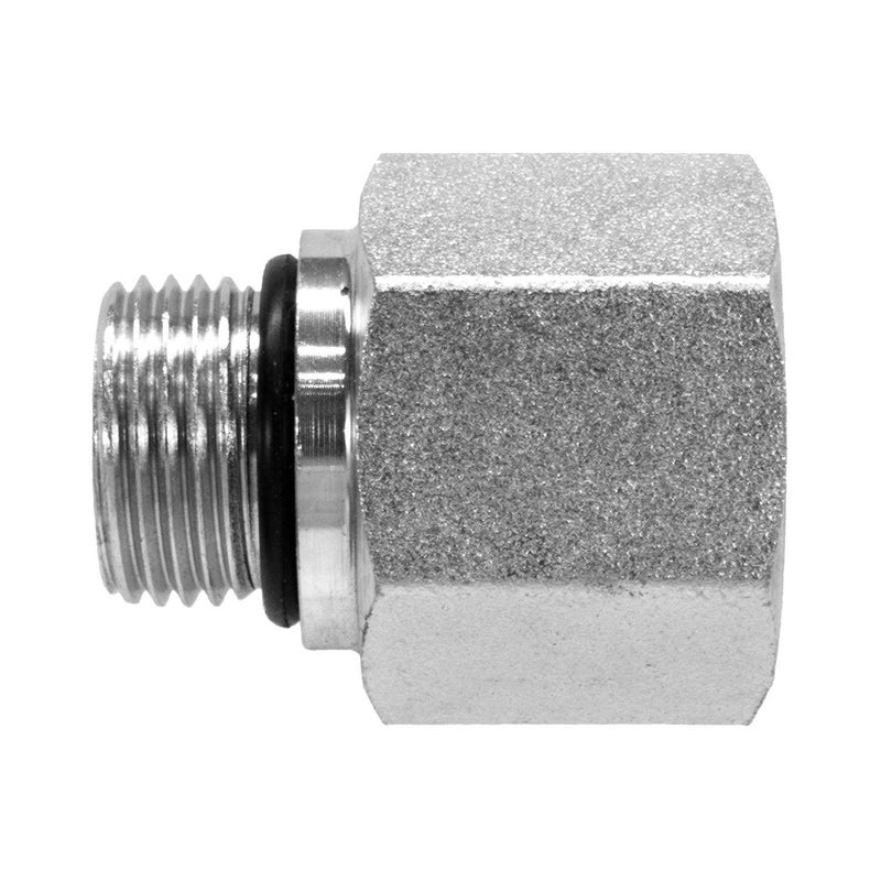 AF 6410-08-08 Hydraulic Adapter 1/2" Male BOSS X1/2" Female BOSS Carbon Steel - Image 1