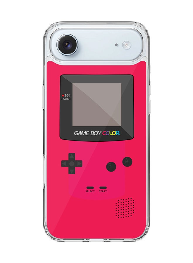 Stylizedd Classic Clear MagSafe Case for iPhone 17 Air , Hybrid Soft Case Flexible Edges Anti Drop TPU PC Gel Thin Transparent Cover [ Designed for iPhone 17 Air ] - Gameboy Color - Pink