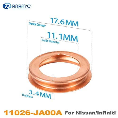 RARAYC 20 pcs Oil Drain Plug Gasket Crush Washer Replacement for Nissan Infiniti Models 11026-JA00A - Image 2
