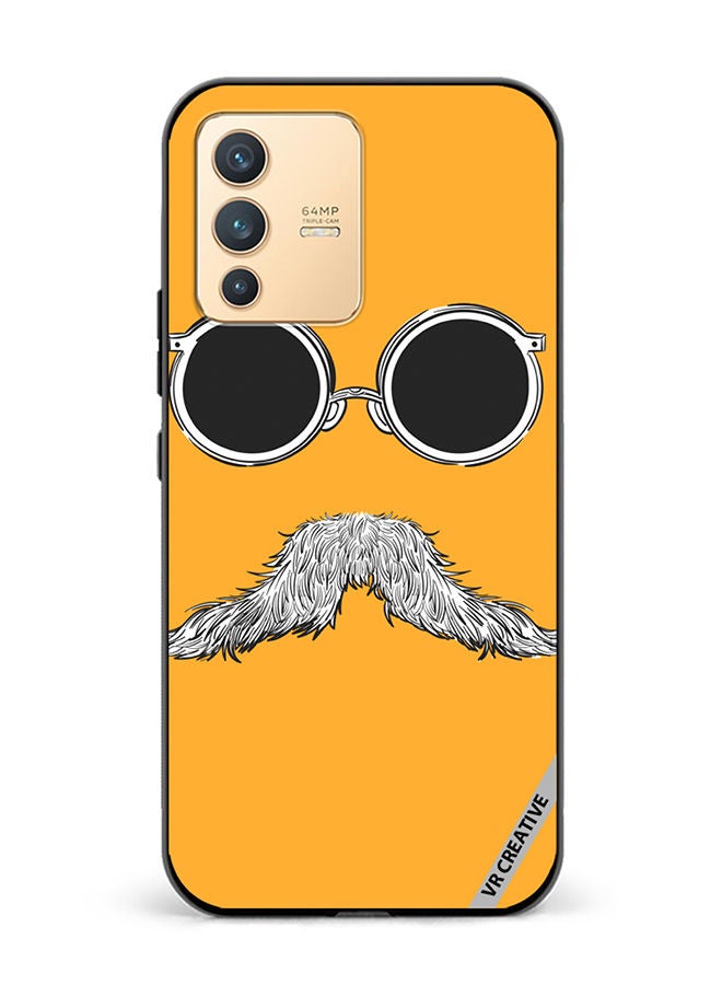 VR CREATIVE Protective Case Cover For Vivo V23 5G Baba Mustaches Design Multicolour - Image 1