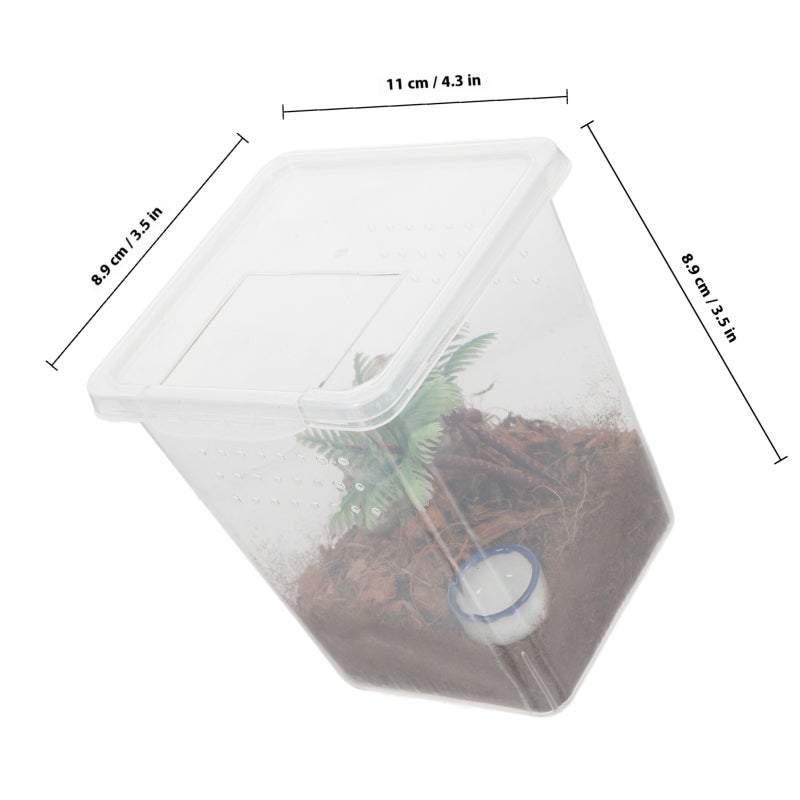 1 Set Of Jumping Spider Feeding Box Spider Pet Box Pet Breeding Box Spider Pet Box Transparent Reptile Breeding Box - Image 2