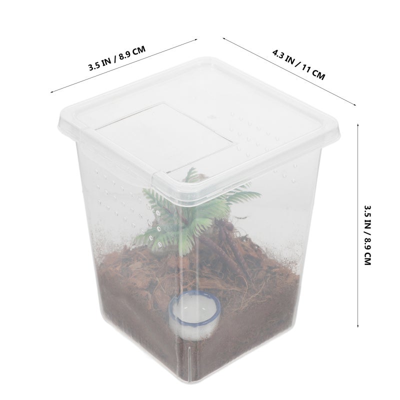 1 Set Of Jumping Spider Feeding Box Spider Pet Box Pet Breeding Box Spider Pet Box Transparent Reptile Breeding Box - Image 3