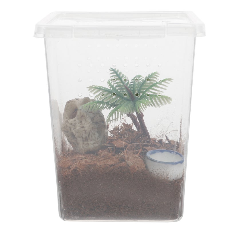 1 Set Of Jumping Spider Feeding Box Spider Pet Box Pet Breeding Box Spider Pet Box Transparent Reptile Breeding Box - Image 1