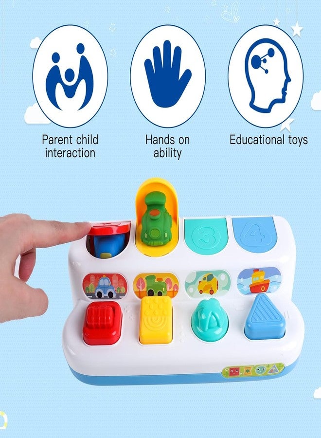 Slipps Baby Pop Up Toys, Cause and Effect Montessori Toys, Hide and Seek Toy for 1 2 3 Years Old Boys Girls, Creative Interactive Early Learning Development Toy for Toddlers (Vehicles) - Image 3