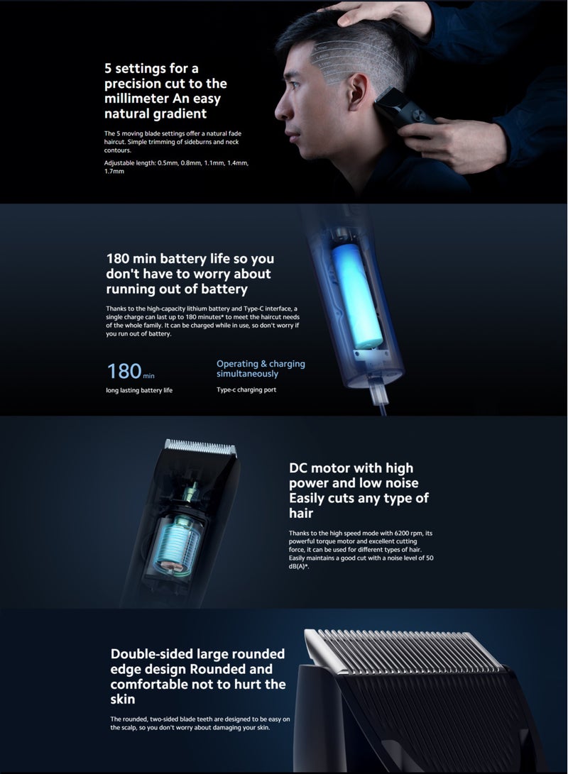 Xiaomi Grooming Kit Pro Beard Trimmer for Men, IPX7 Waterproof Cordless Electric Razor Shavers, Hair Trimmer for Nose Ear Mustache Face Body, 40 Length Settings - Image 5