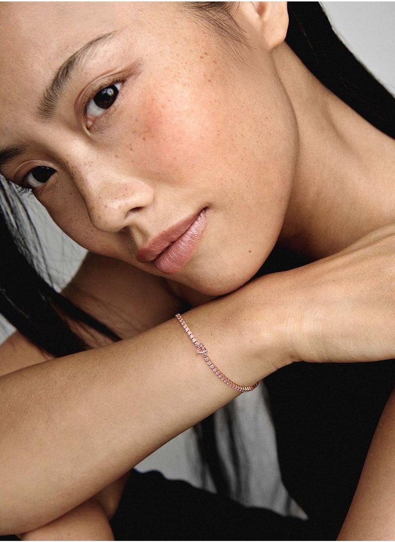 PANDORA Sparkling Heart Tennis Bracelet - Image 4
