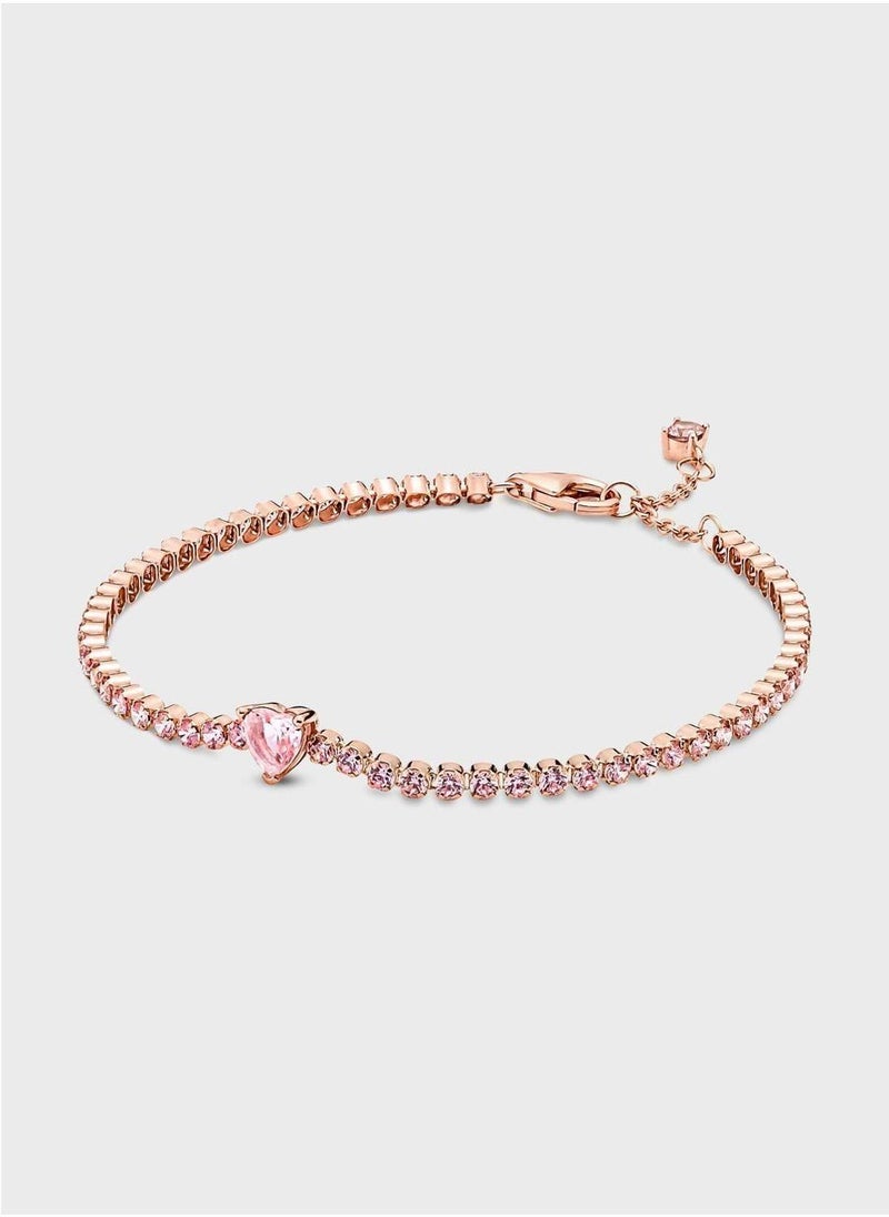 PANDORA Sparkling Heart Tennis Bracelet - Image 1