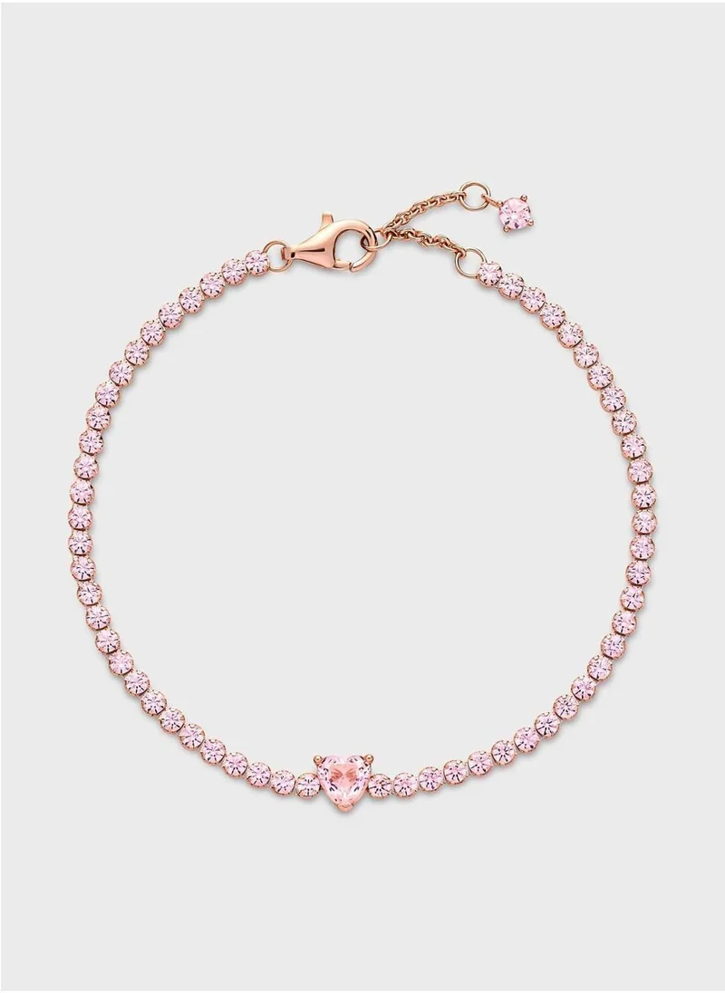 Pandora  Sparkling Heart Tennis Bracelet for Women | Best Price UAE