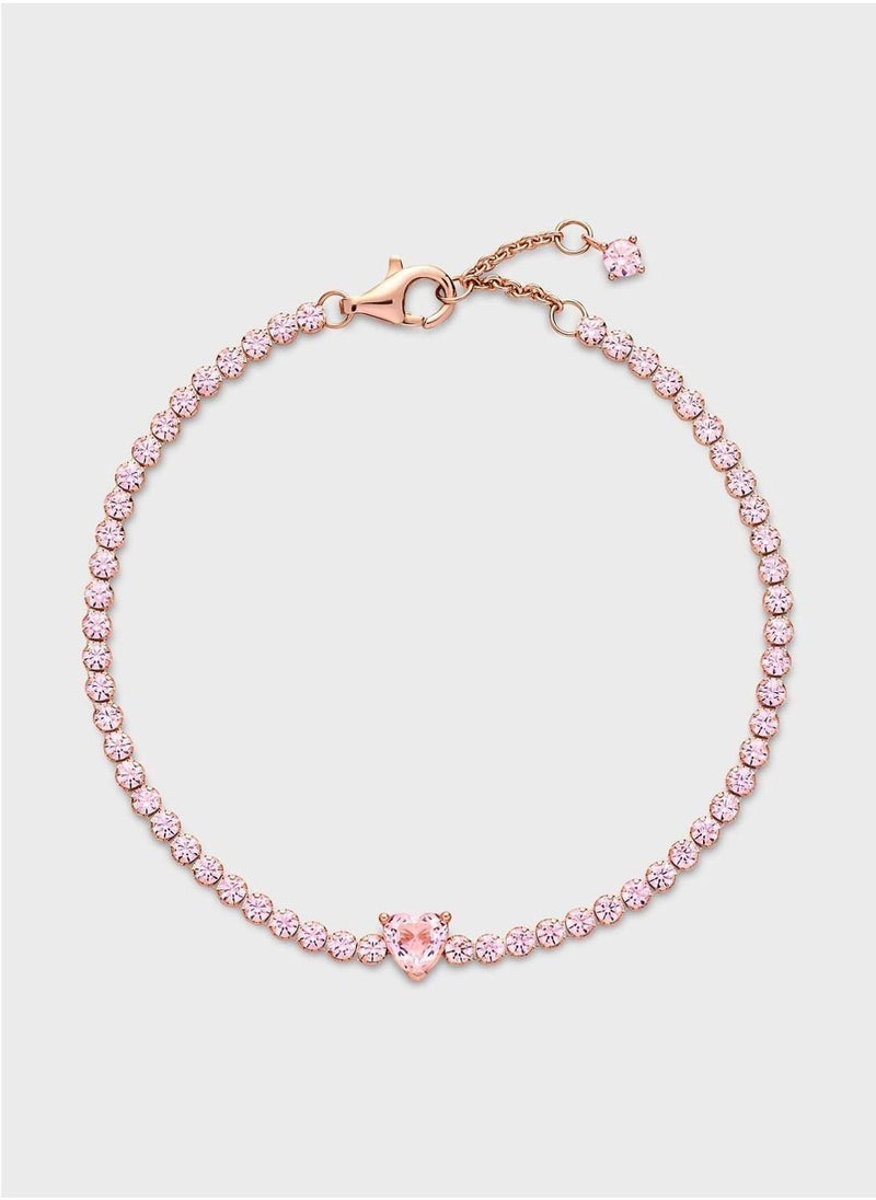 PANDORA Sparkling Heart Tennis Bracelet - Image 3