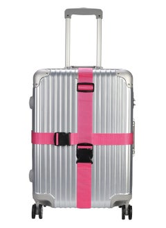BenQuand 2 Pcs Suitcase Straps/Bright Color Adjustable Luggage Belts/Rose Red Luggage Straps for Suitcases…  - Image 2