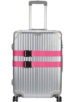 BenQuand 2 Pcs Suitcase Straps/Bright Color Adjustable Luggage Belts/Rose Red Luggage Straps for Suitcases…  - Image 3