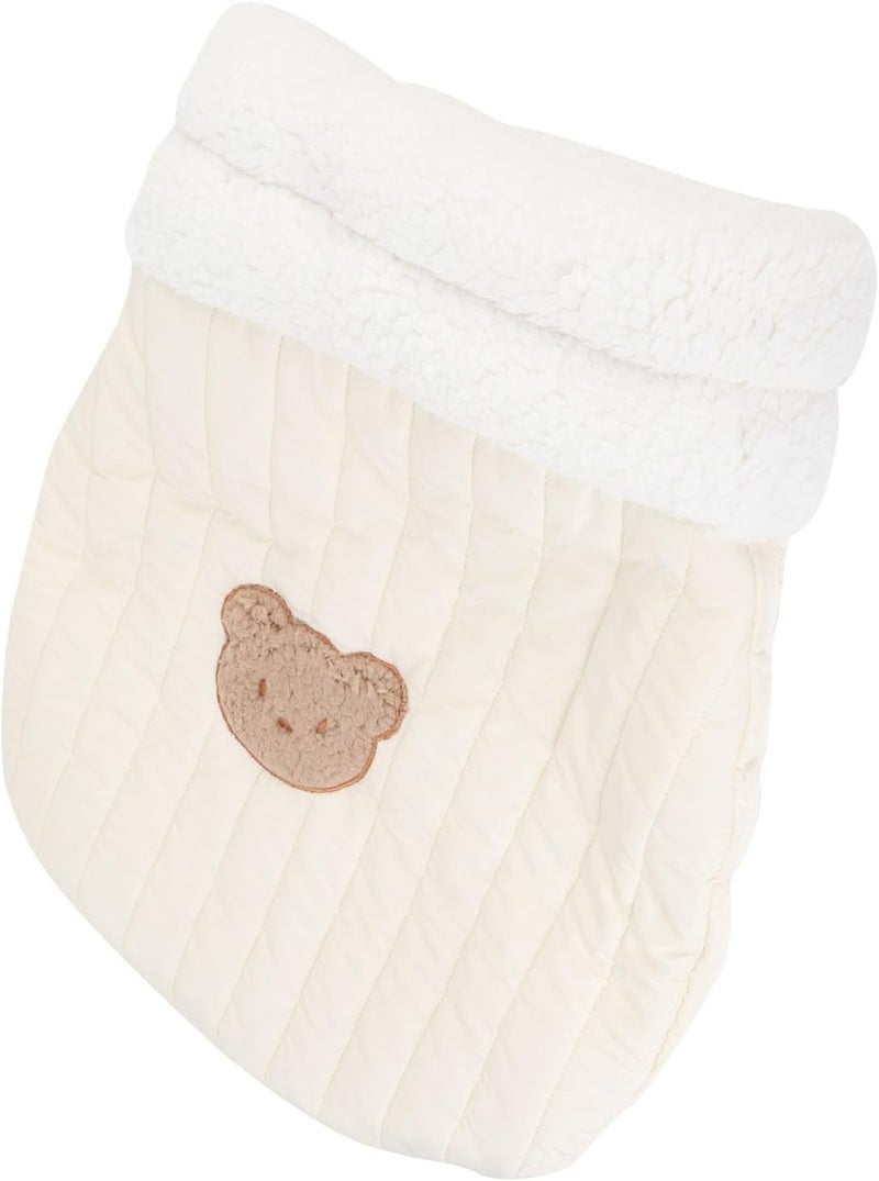 Cat Sleeping Bag Soft Warm Cozy Polyester Fiber Enclosed Bed Light Brown L - Enhanced Comfort, Foldable & Portable for Cats Small Dogs Indoor Travel (M) - Image 5