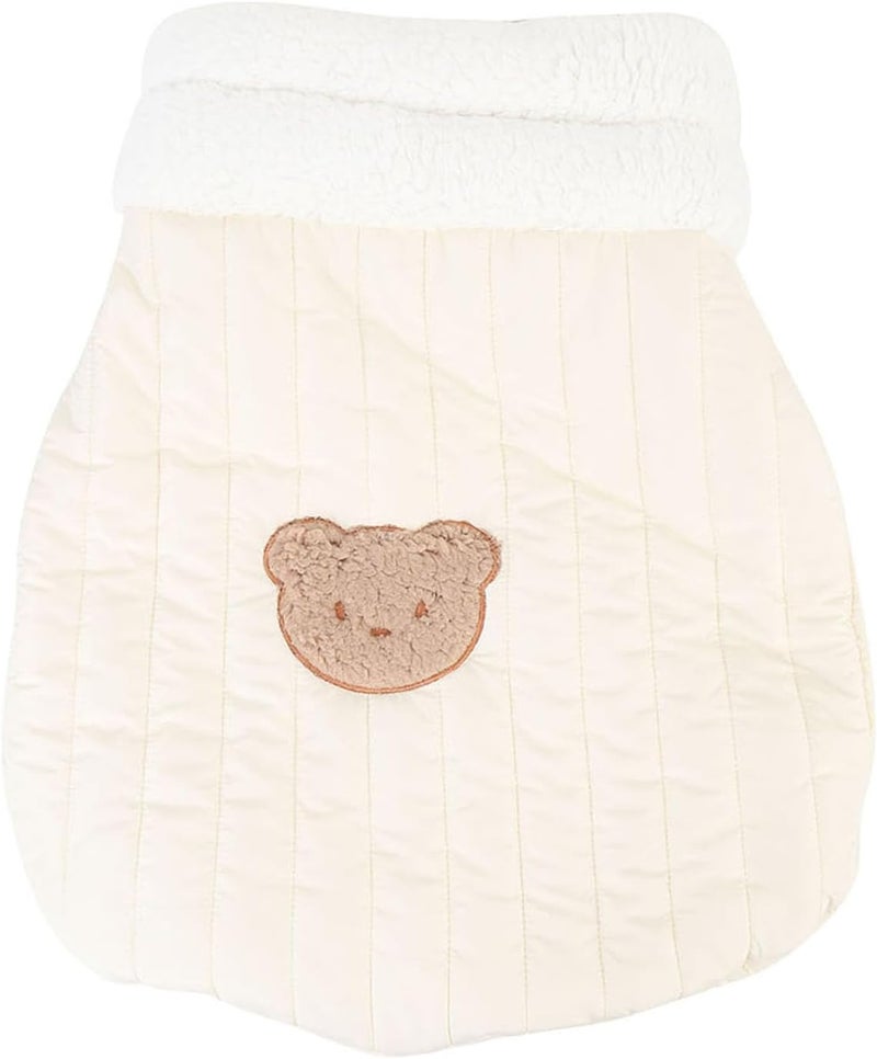 Cat Sleeping Bag Soft Warm Cozy Polyester Fiber Enclosed Bed Light Brown L - Enhanced Comfort, Foldable & Portable for Cats Small Dogs Indoor Travel (M) - Image 1