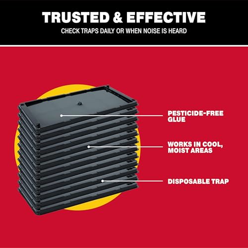 Catchmaster Rat, Snake and Mouse Traps 12Pk, Large Bulk Glue Rat Traps for Home, Adhesive Plastic Tray for Inside House, Snake, Mice, & Spider Catcher, Pest Control for House & Garage - Image 5