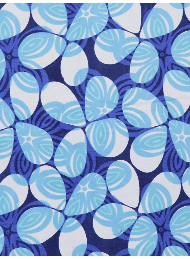 Fashion String 144 TC Microfibre Blue Single Bedsheet with 1 Pillow Cover - Image 3