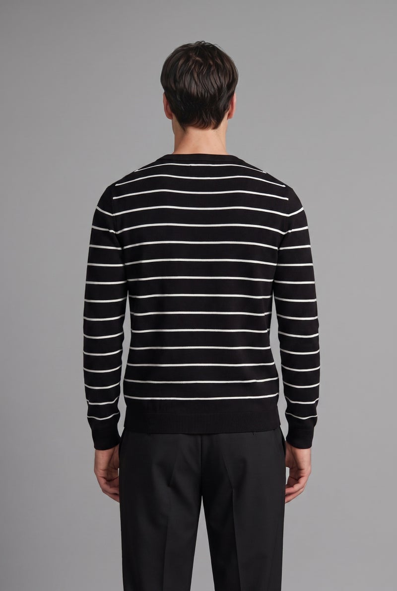 DeFacto Black Man Standard Fit Crew Neck Knitwear Pullover Casual - Image 5