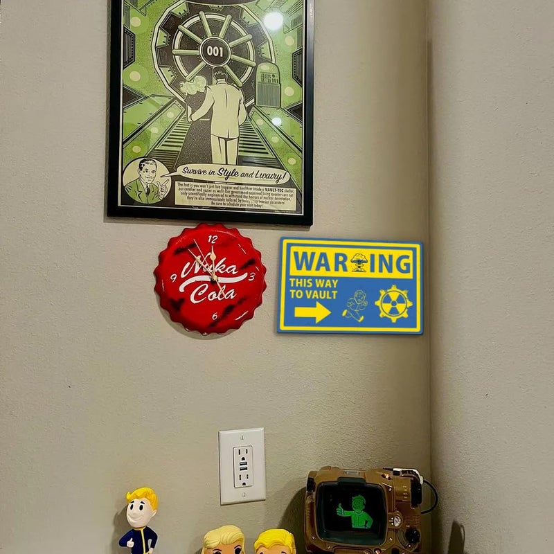Flinelife Fallout Shelter Sign  8X12  Fallout Warning Sign  Garage Decor  Man Cave Sign  Video Game Room Decor - Image 3