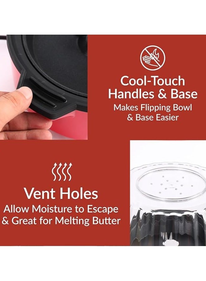 ويننج ستار آلة صنع الفشار بالهواء الساخن الكهربائية بقوة 700 وات، سعة 2 لتر، مع لوح غير لاصق، ووظيفة التسخين السريع والتحريك ومقابض باردة الملمس، آمنة للاستخدام في غسالة الأطباق - Image 4