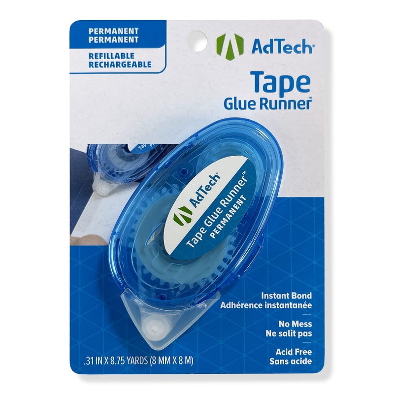 Adtech Crafter's Tape Permanent Glue Runner-.31"x8.75 Yards - Image 1
