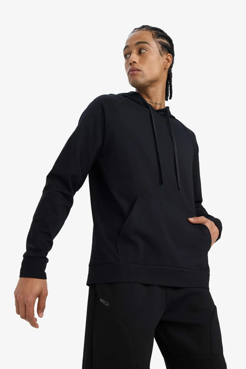 ديفاكتو DeFactoFit Standard Fit Hooded Sports Sweatshirt