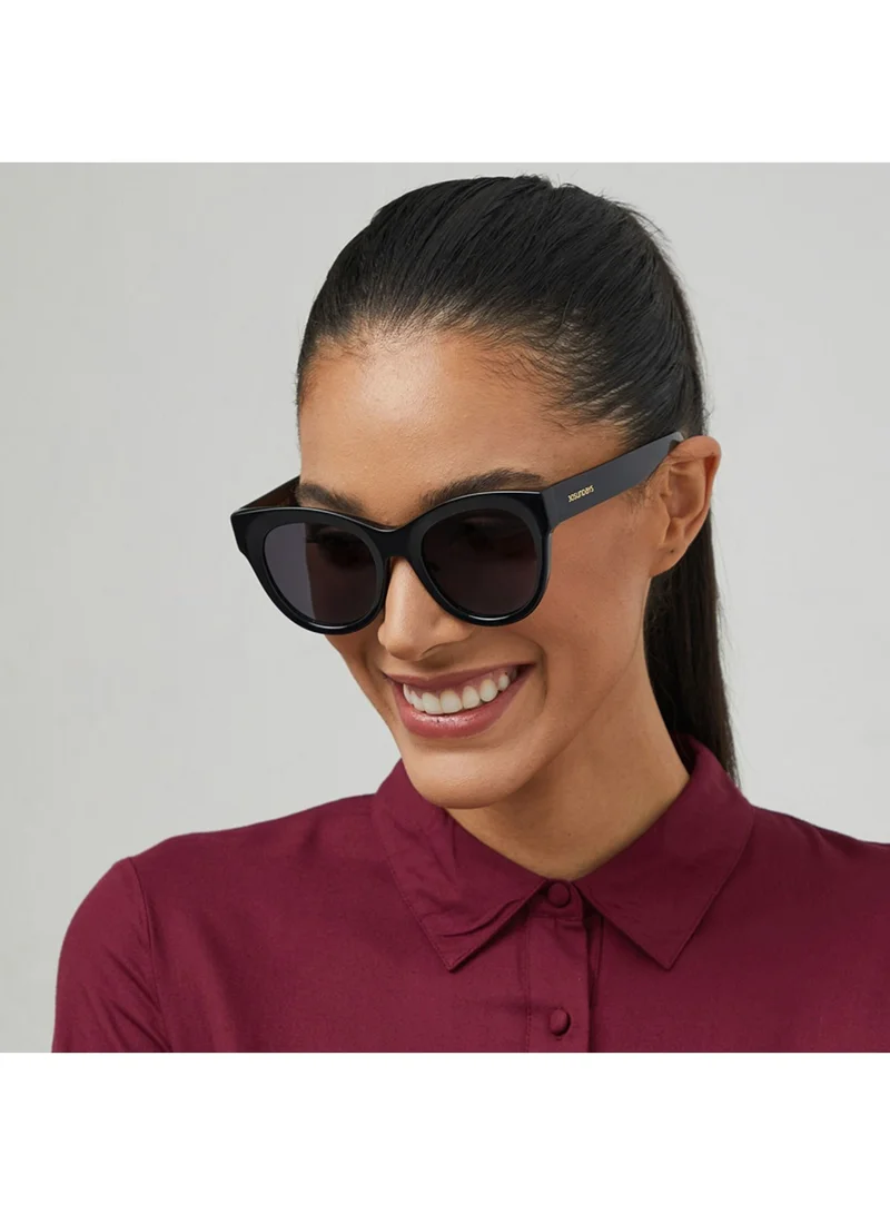 30Sundays DAWN Women Gray Sunglasses - Frame Material: Acetate - Lens Color: Gray- Frame Color: Black - Full Rim