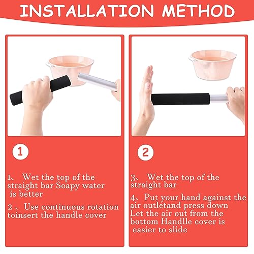Prasacco 1 Pair Foam Tubing Grips, Comfortable Foam Tubing for Handle Grip Support Durable Foams Handle Cover Pipe Insulation Foams Tube for Fitness, Home, Lawn, Bicycle (7.1inch Long) - Image 5