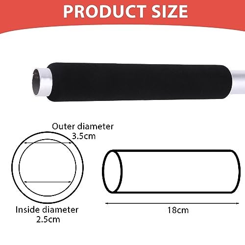 Prasacco 1 Pair Foam Tubing Grips, Comfortable Foam Tubing for Handle Grip Support Durable Foams Handle Cover Pipe Insulation Foams Tube for Fitness, Home, Lawn, Bicycle (7.1inch Long) - Image 2