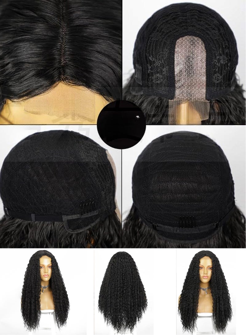 إستيل شعر مستعار صغير بدانتيل أمامي للنساء، طويل وقصير ومجعد ومستقيم، شعر مستعار للسيدات، شعر مستعار يومي للحفلات، شعر مستعار مموج أسود-NYL24 - Image 2